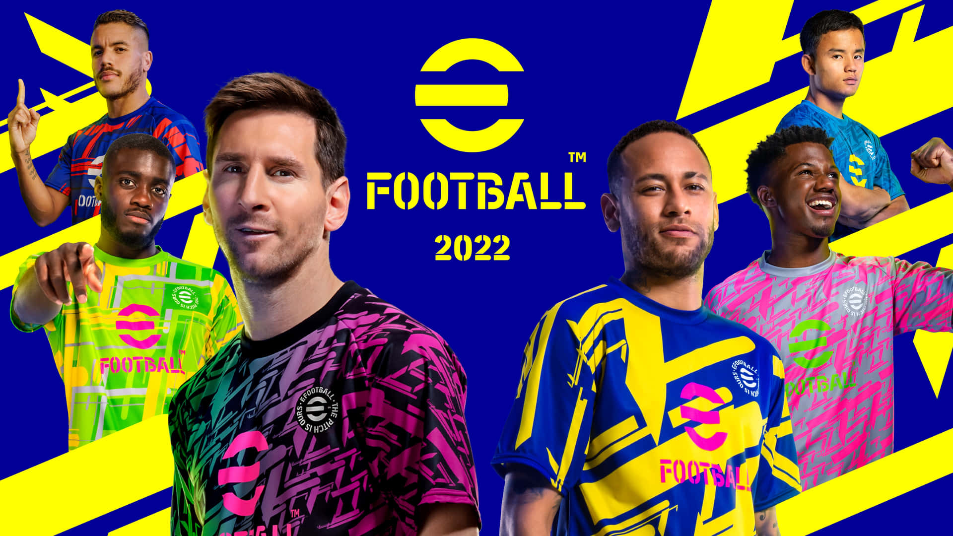 Two Legends, One Stage. Messi And Neymar Jr. On The Soccer Field Background
