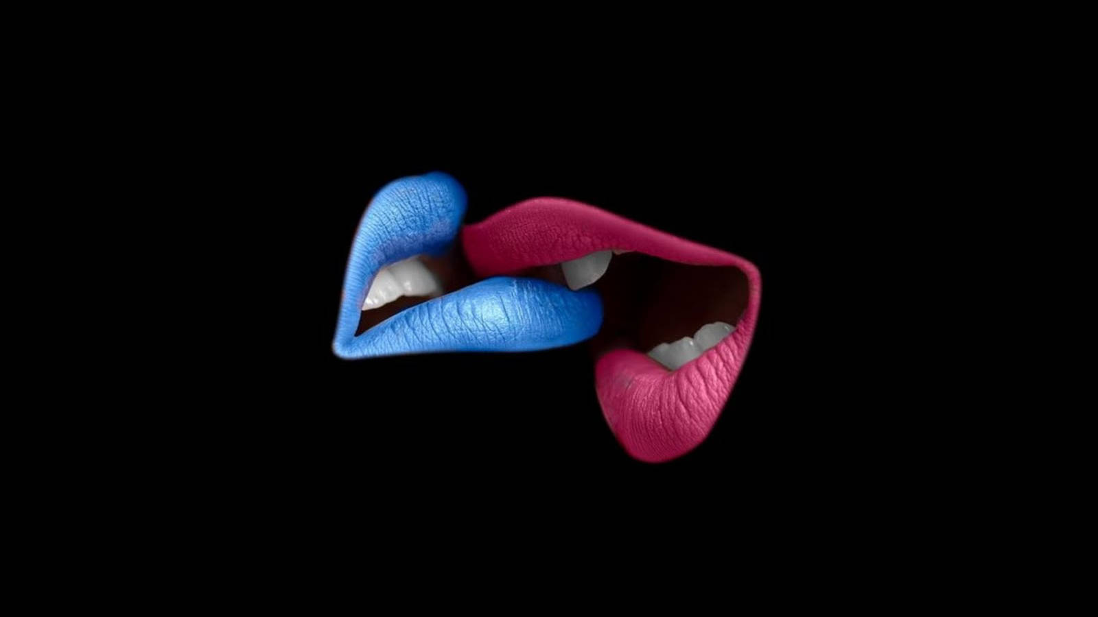 Two Lips Kissing Background