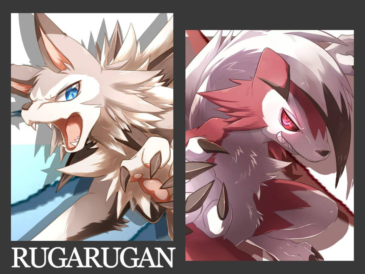 Two Lycanroc Forms Black