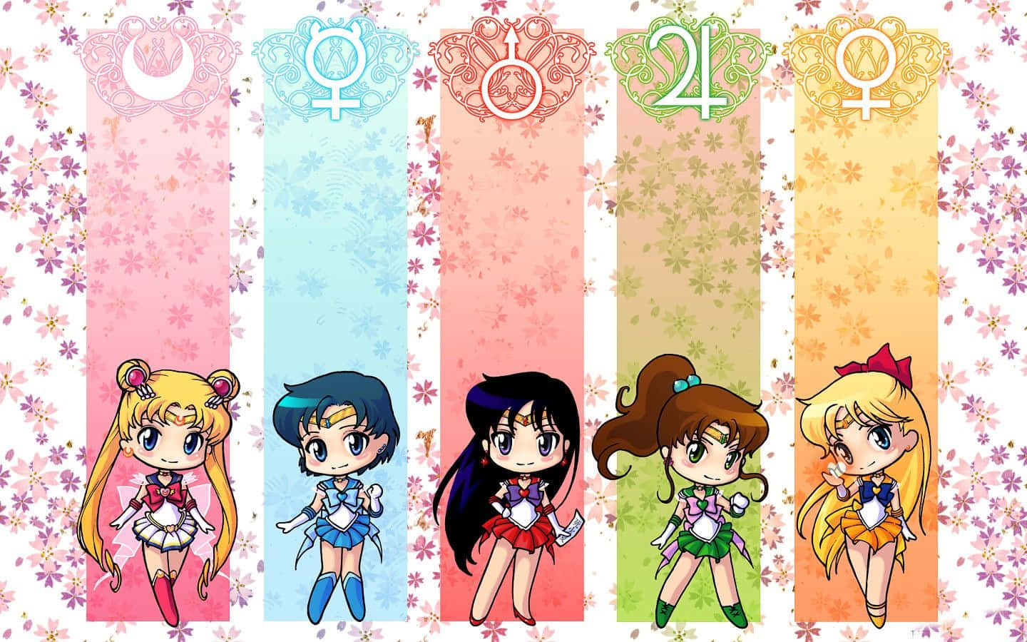 Two Magical Girls United By Friendship Background