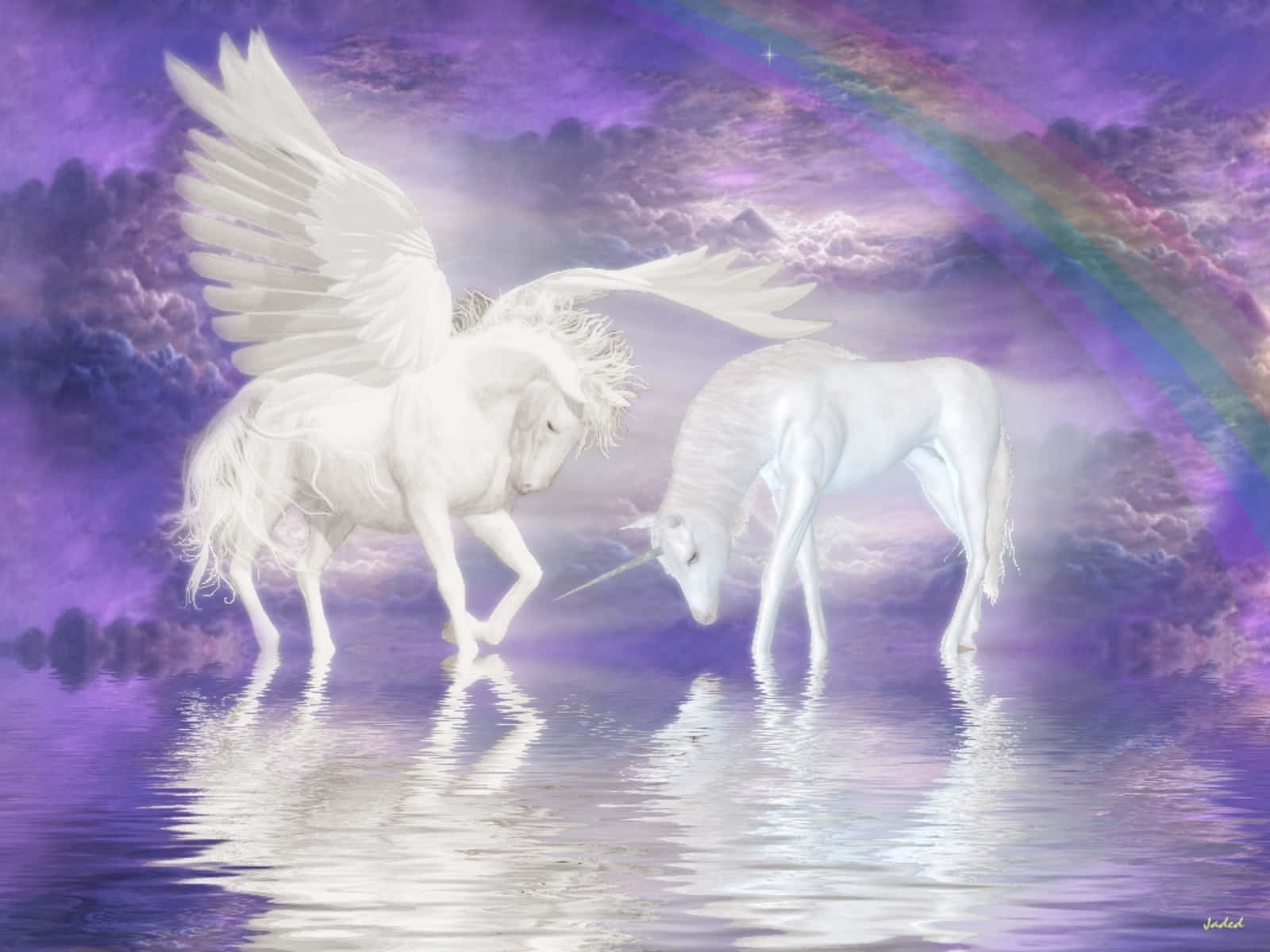 Two Magical Unicorns Background