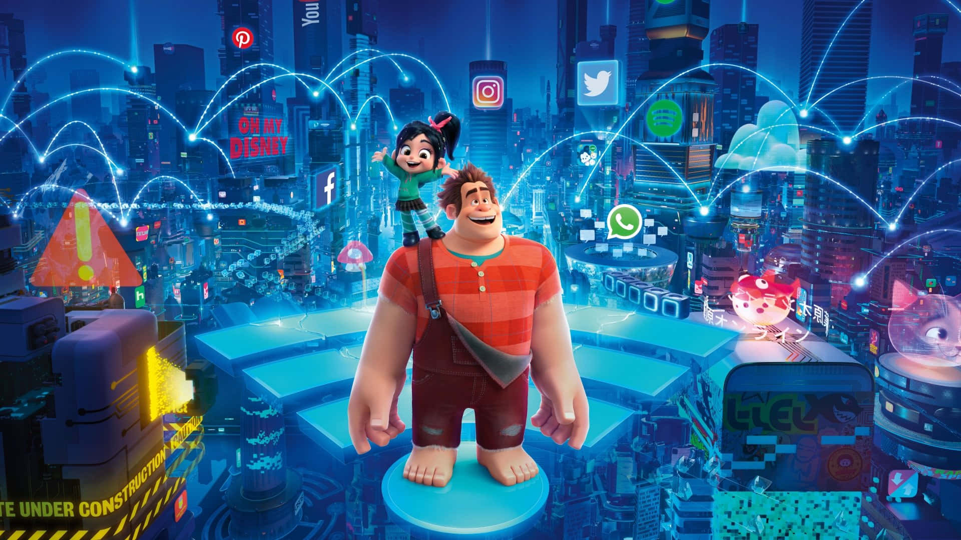 Two Main Characters Ralph Breaks The Internet Background