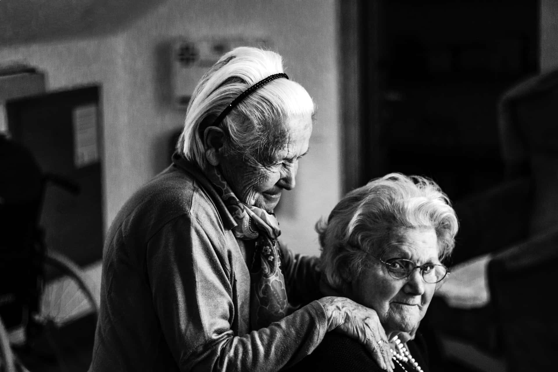 Two Mature Women Black And White