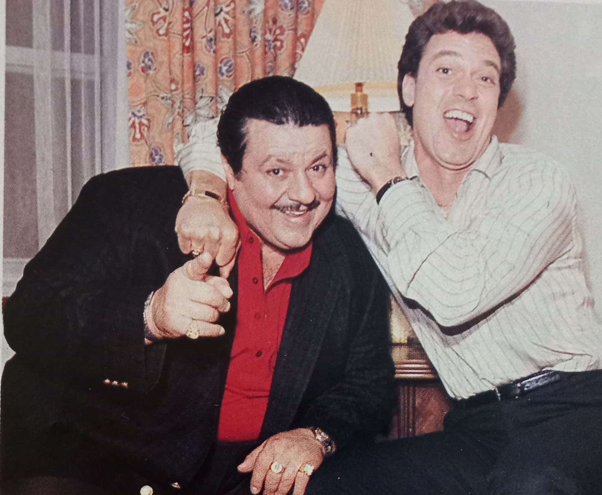 Two Men Celebrating Moment Background