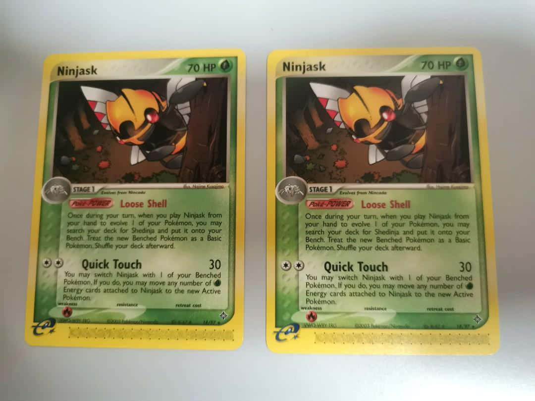 Two Ninjask Trading Cards Background