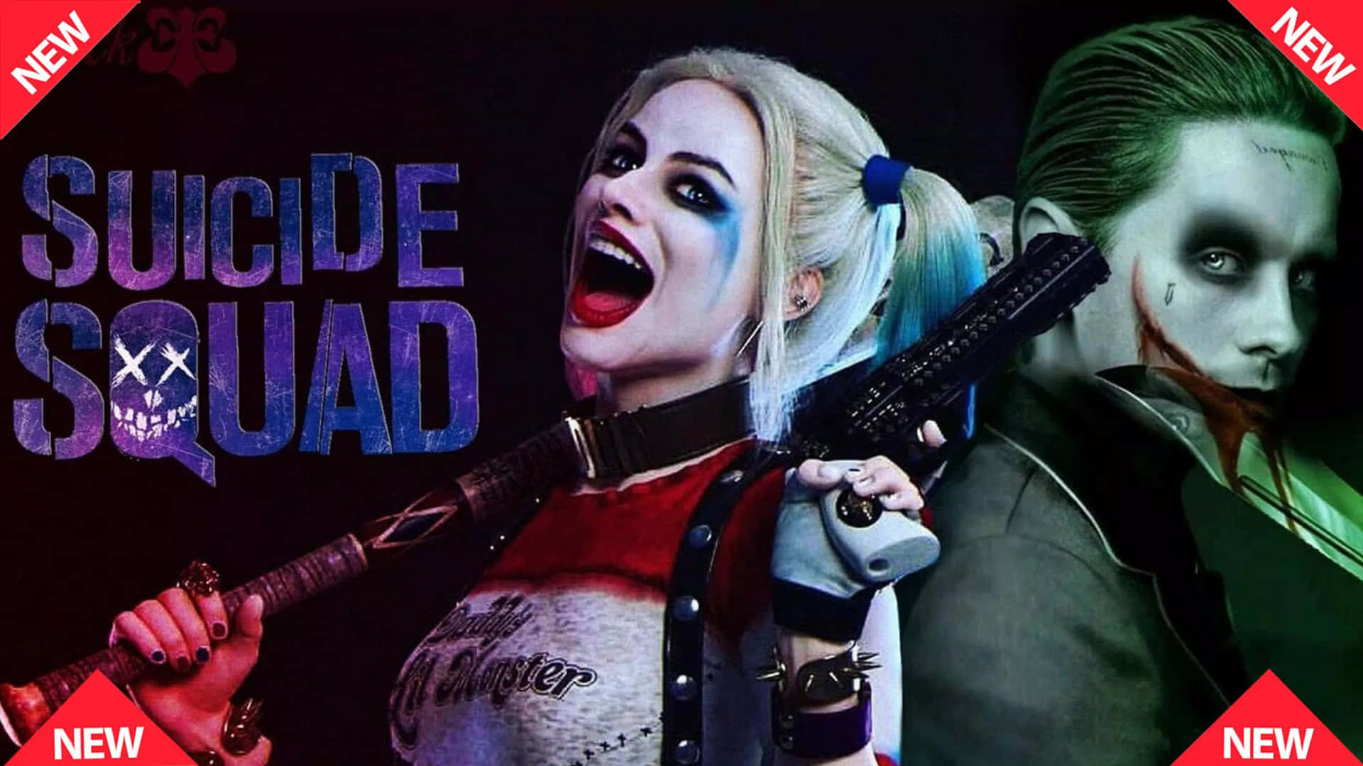 Two Of Gotham's Baddest In Love - The Joker And Harley Quinn Background