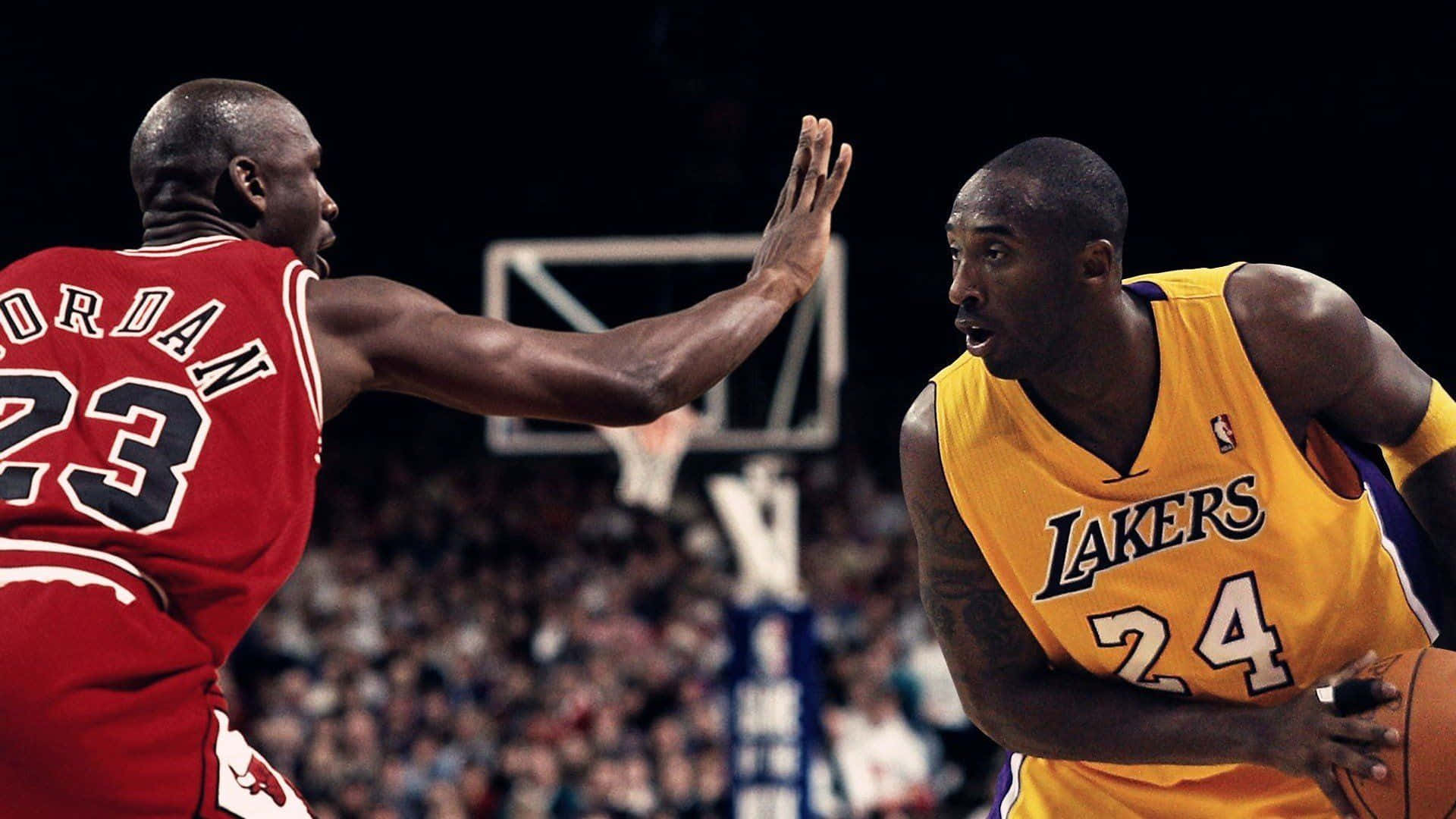 Two Of The Greats - Kobe Bryant And Michael Jordan Together Background