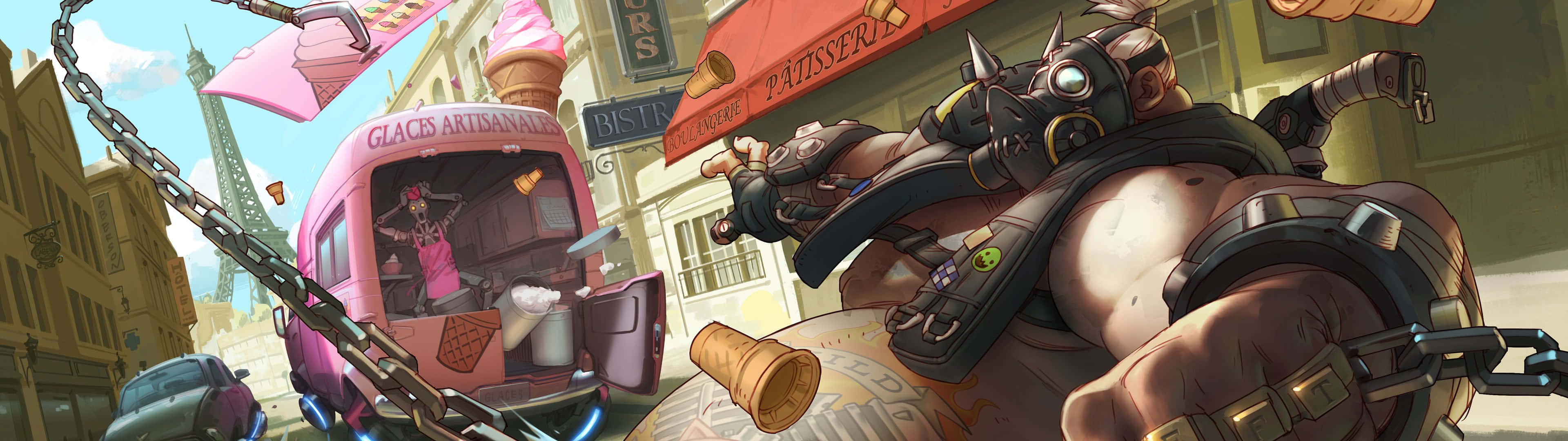 Two Overwatch Heroes Ready For Battle Background