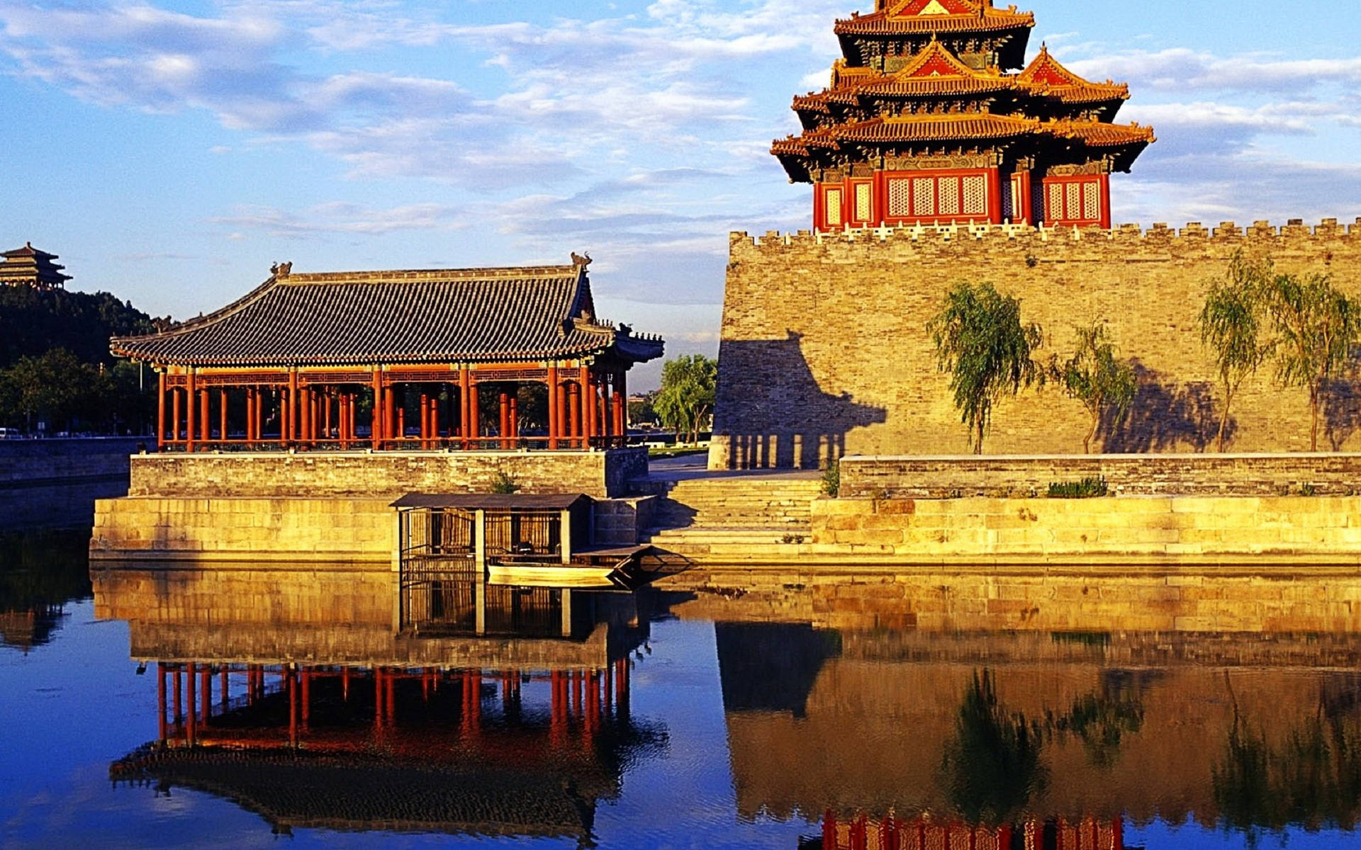 Two Palaces In Forbidden City Background