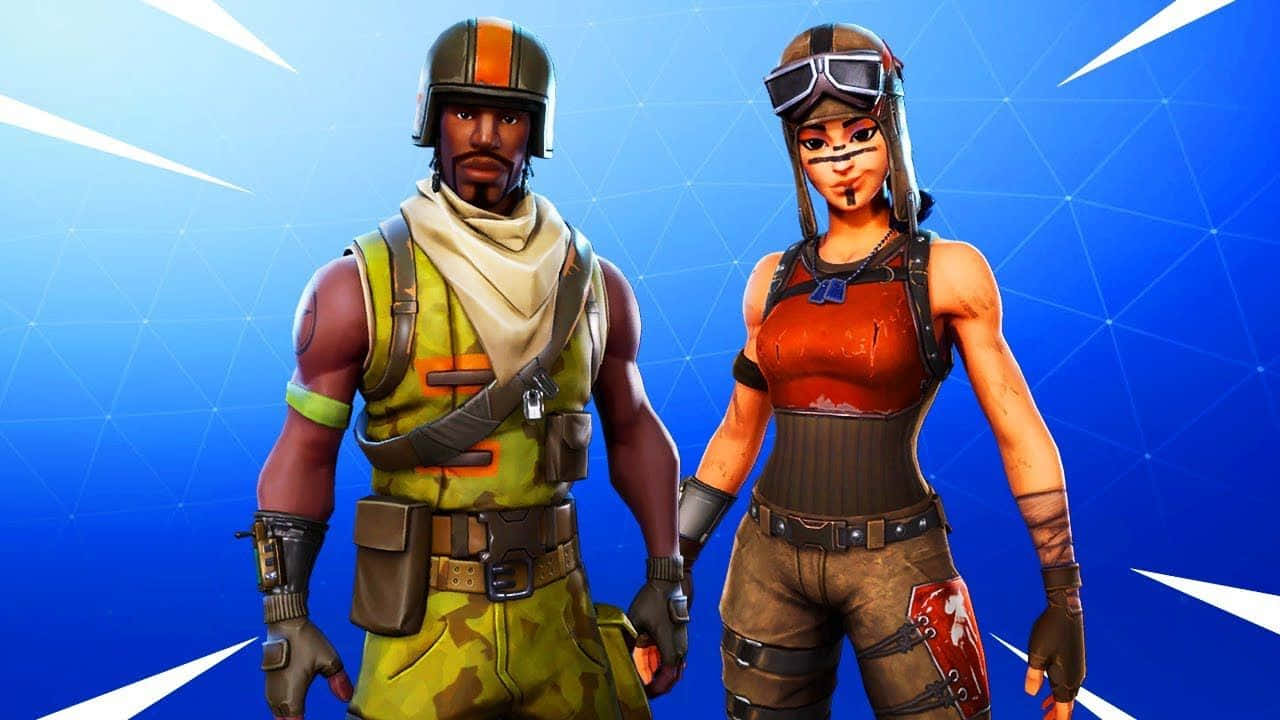 Two People In Fortnite Background