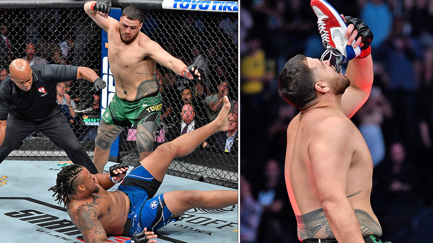 Two Pictures Of Tai Tuivasa Background