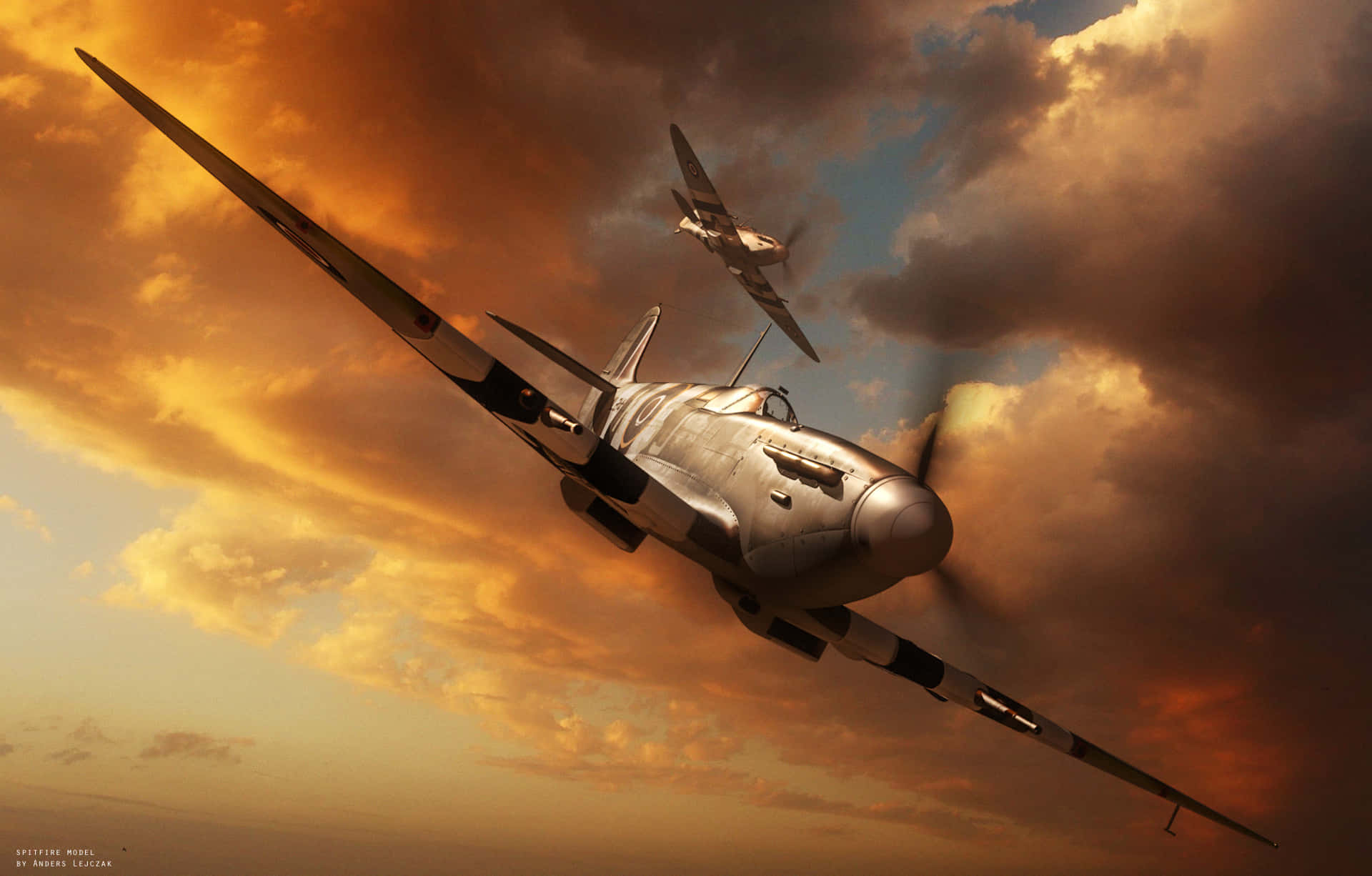 Two Planes Flying In The Sky Background