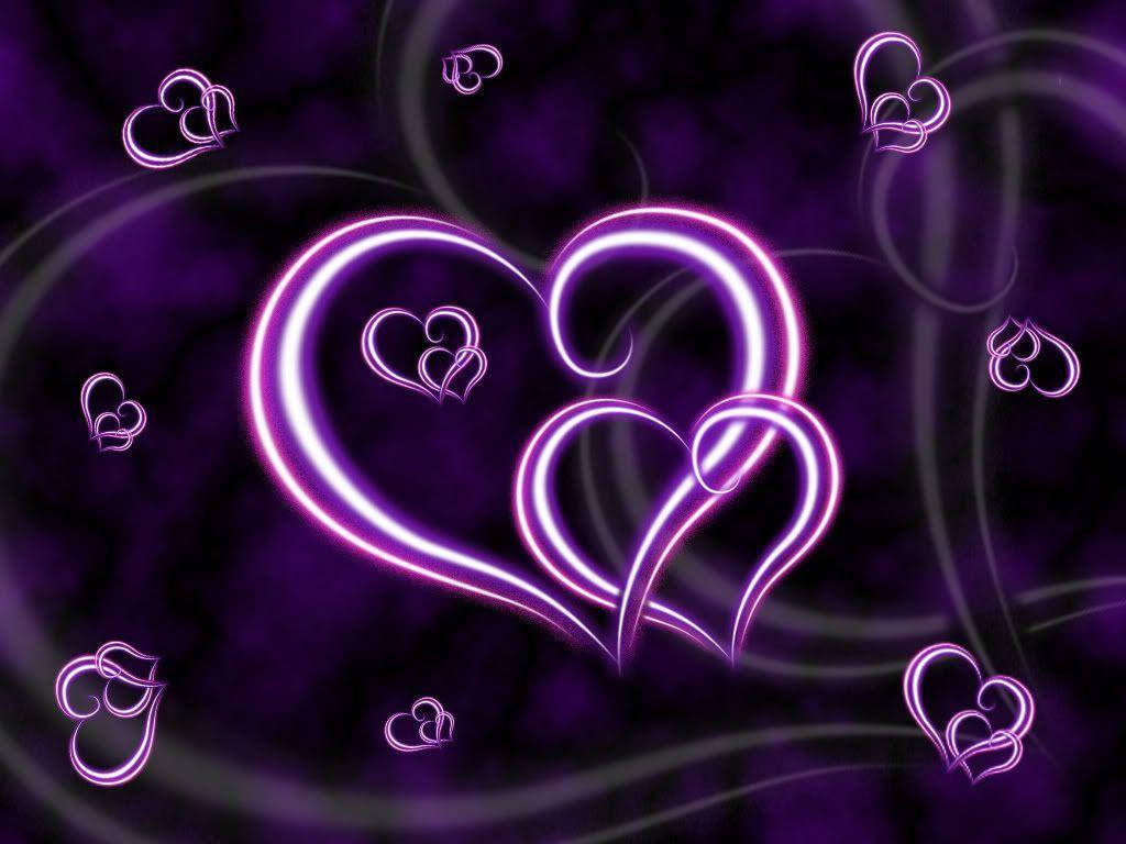 Two Purple Hearts Intertwined