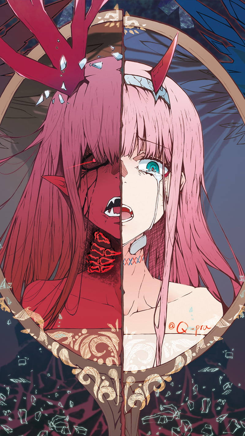 Two Sides Of Zero Two Phone Background