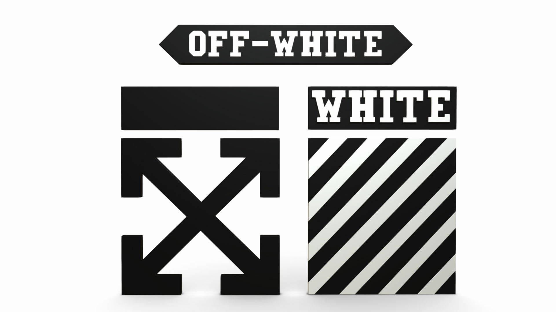 Two Style Off White Logo Background