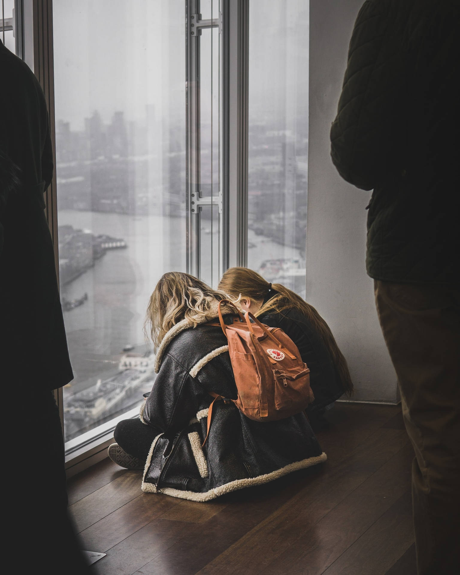 Two Teenage Student Girls Sitting