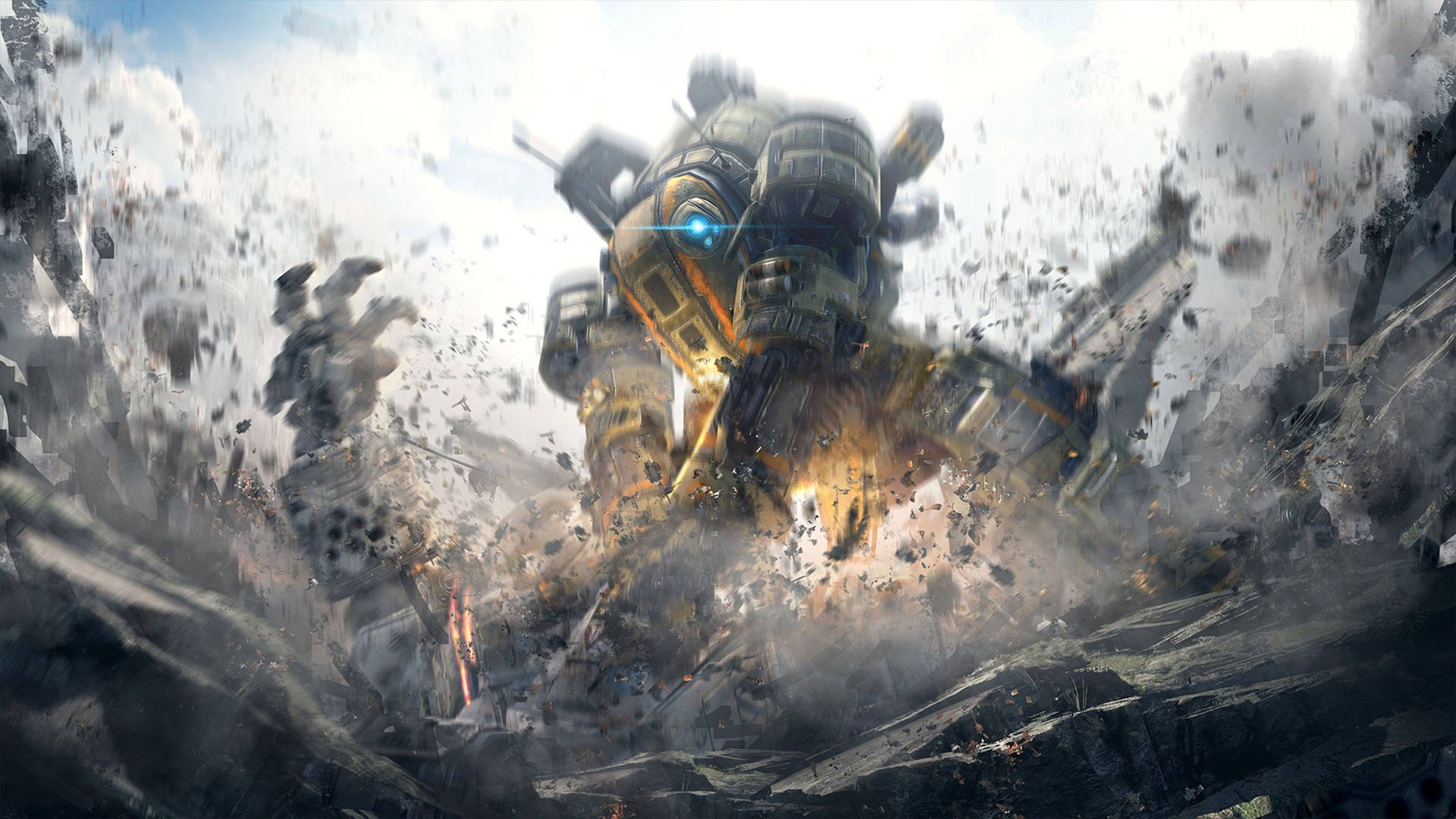 Two Titans Take The Fight To The Frontier In Titanfall 2 Background