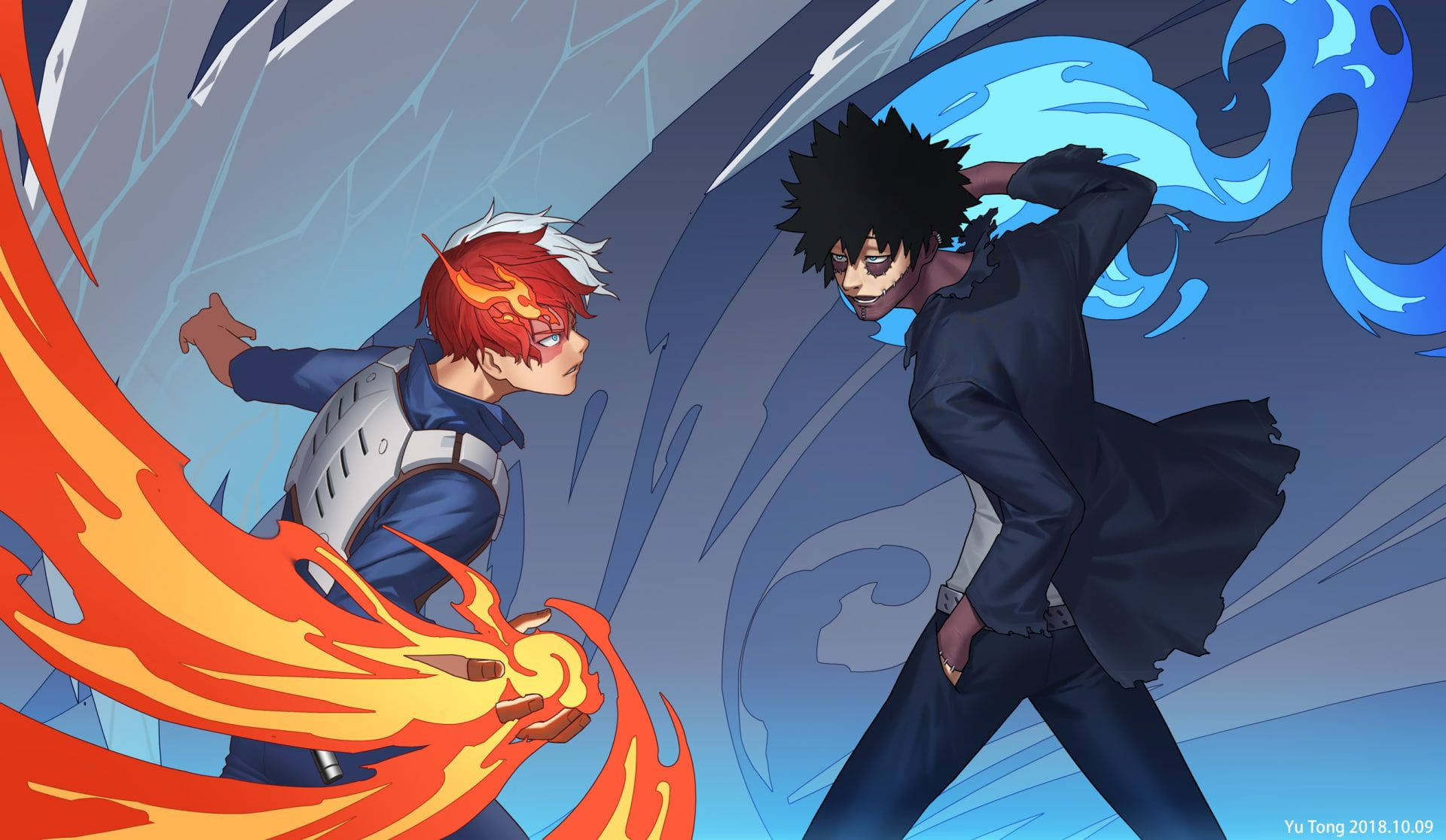 Two Users Of The Charismatic Quirk Mysteriousness - Shoto And Dabi