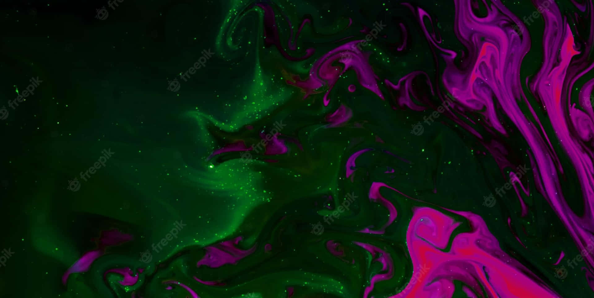 Two Vibrant Colors – Purple And Neon Green – Make For An Eye-catching Combination Background
