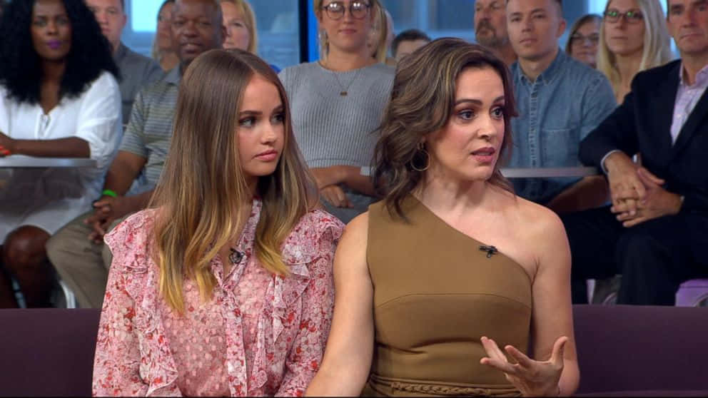 Two Women Talk Show Appearance Background