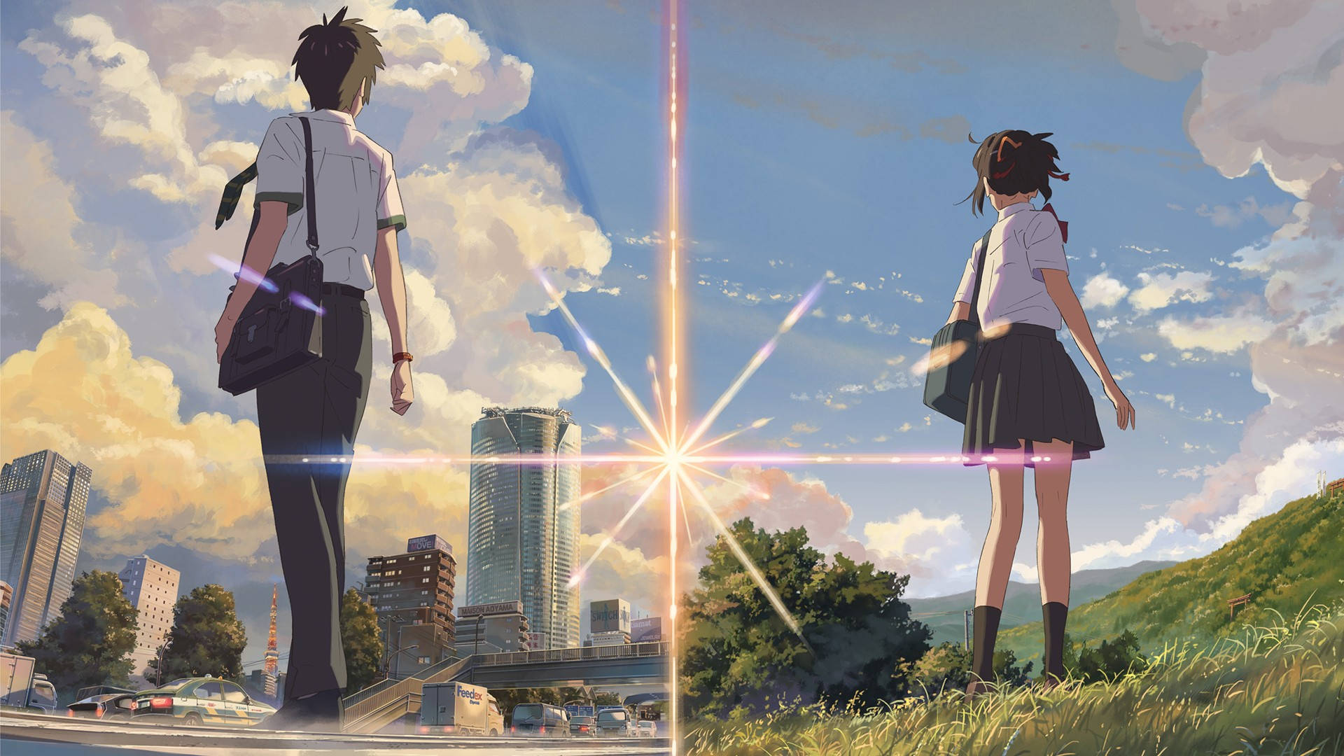 Two Worlds Your Name Anime 2016 Background