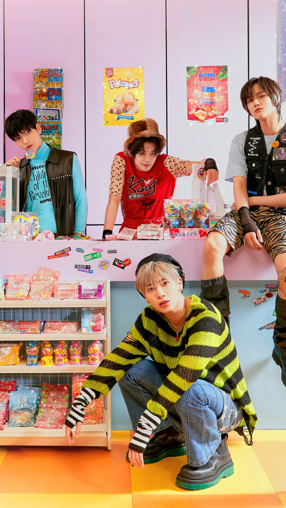 Txt In A Candy Store Background