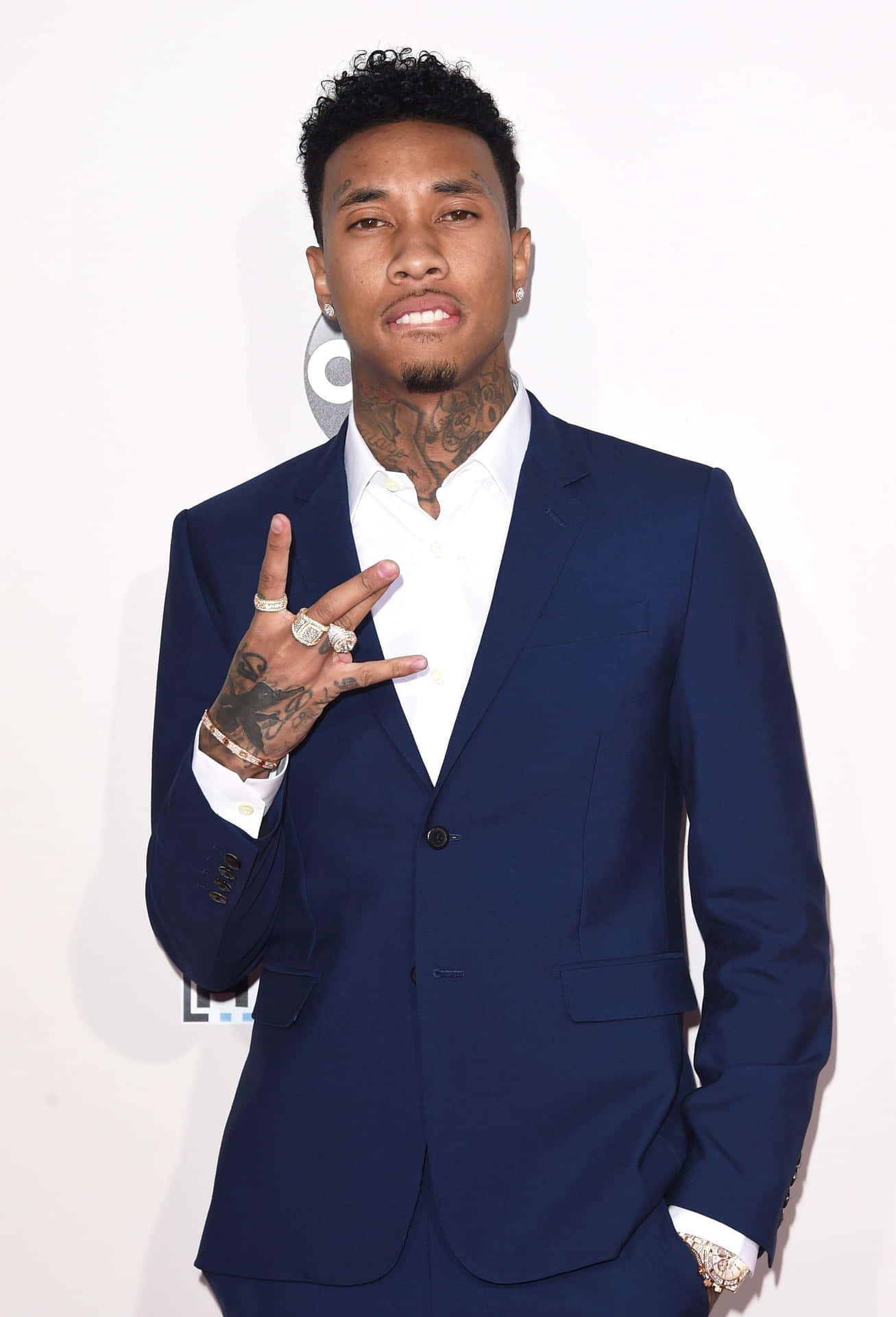 Tyga Performing Live On Stage Background