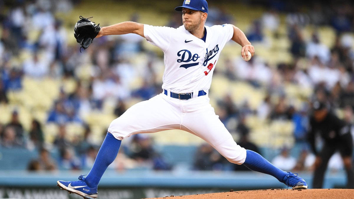 Tyler Anderson In Wide Throwing Stance Background