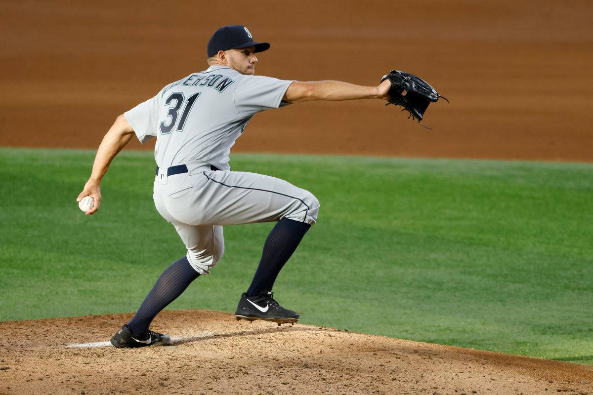 Tyler Anderson On Pitcher's Mound Background