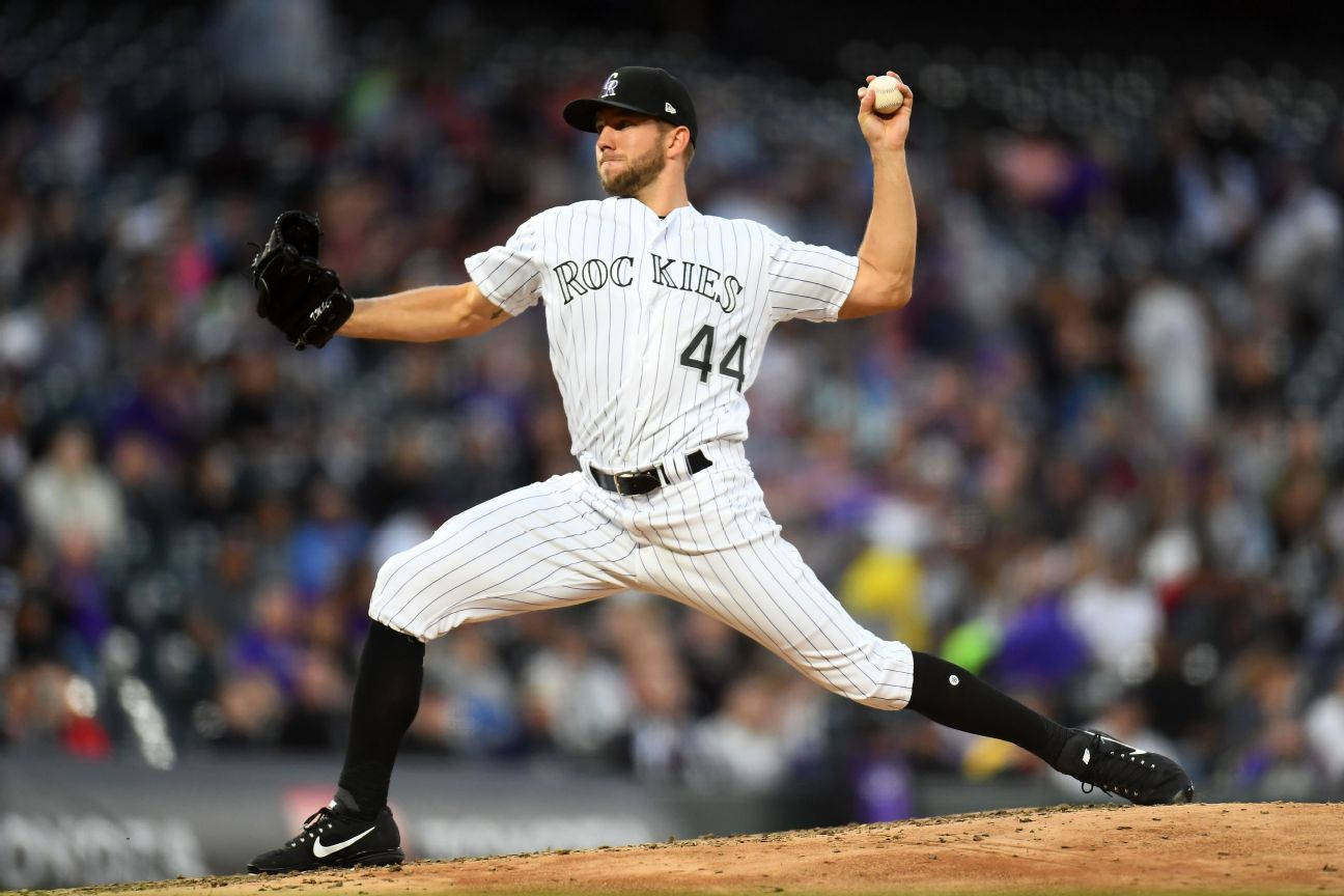 Tyler Anderson Showcasing His Pitching Skills For The Colorado Rockies Background