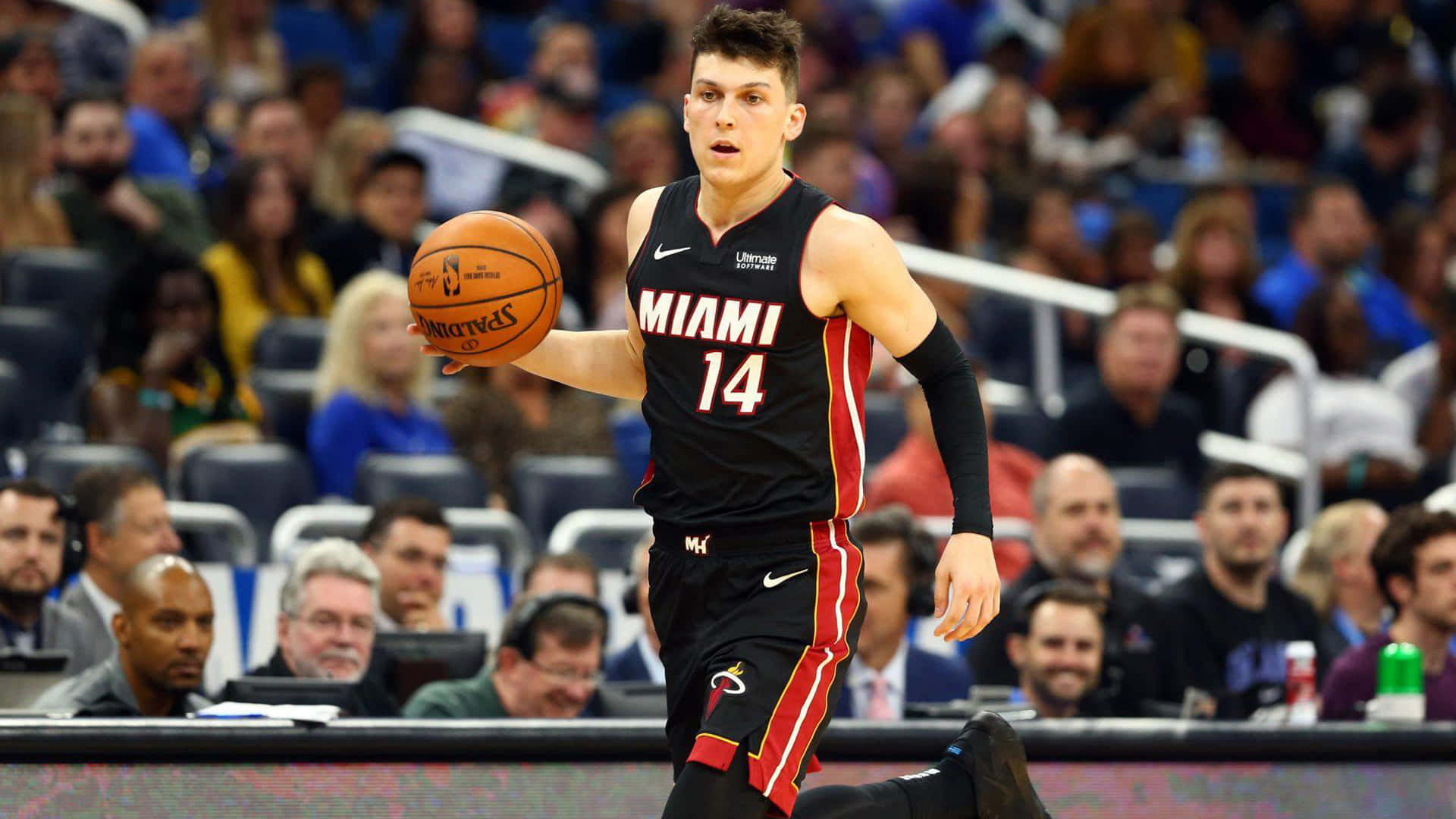 Tyler Herro Displaying His Nba All-star Skills