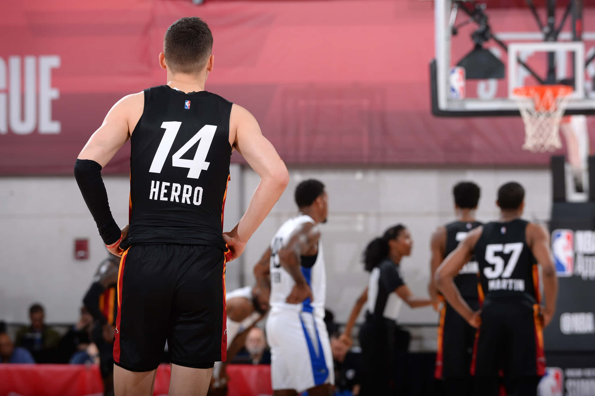 Tyler Herro Dunking During Miami Heat Game