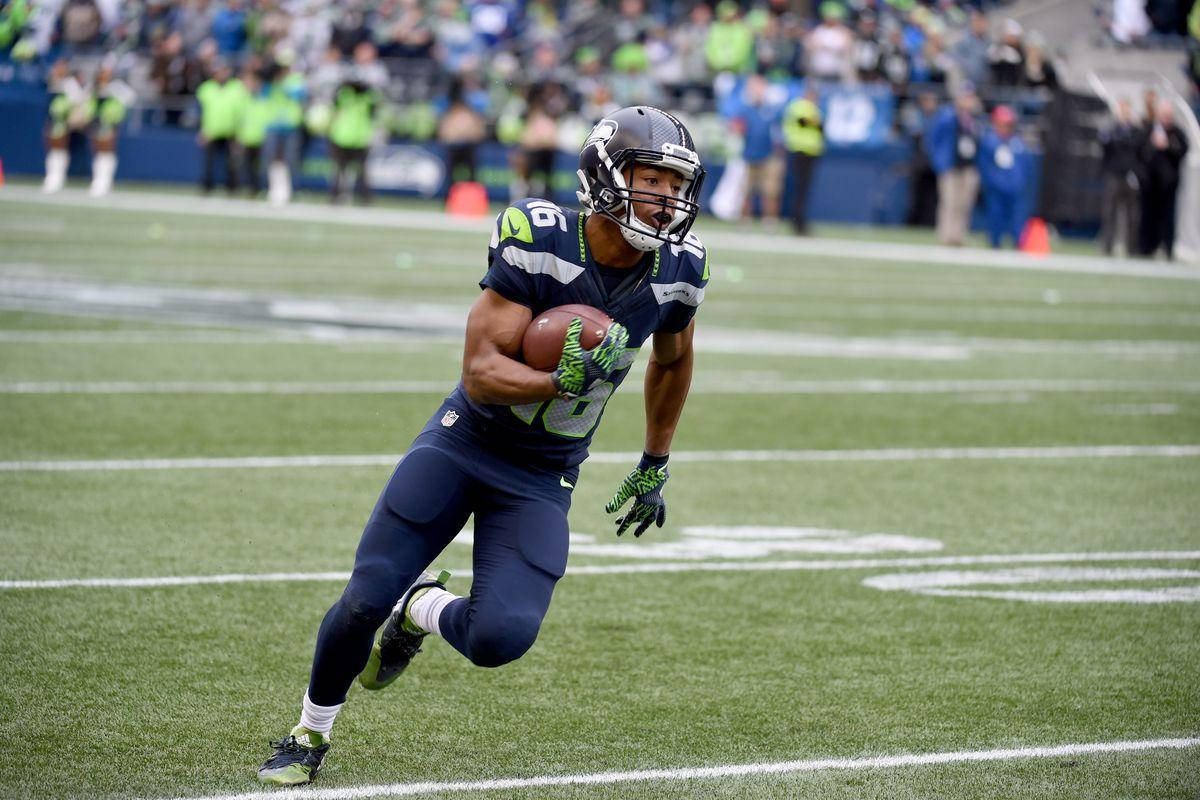 Tyler Lockett Football Player Seattle Seahawks Action