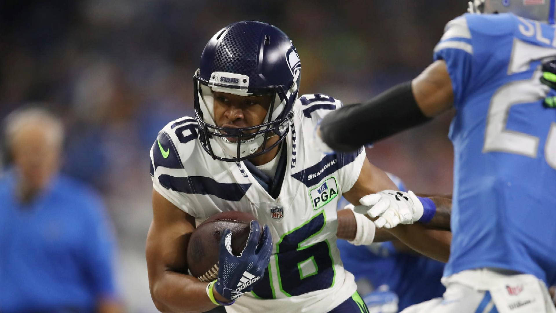 Tyler Lockett Football Player Seattle Seahawks Detroit Lions Background