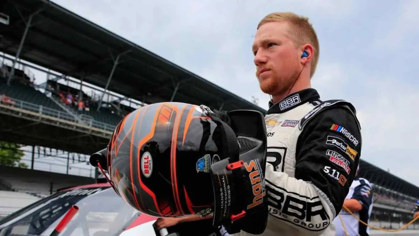 Tyler Reddick Fixing His Helmet Background