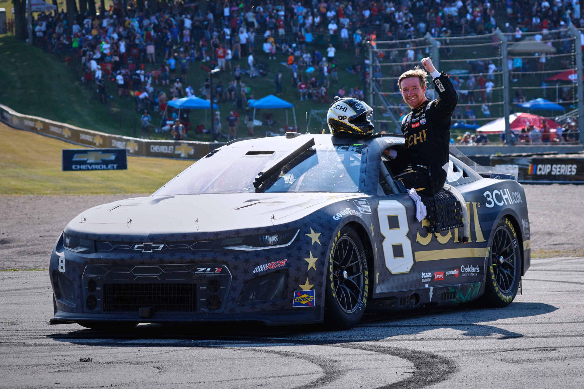 Tyler Reddick Sitting On The Window