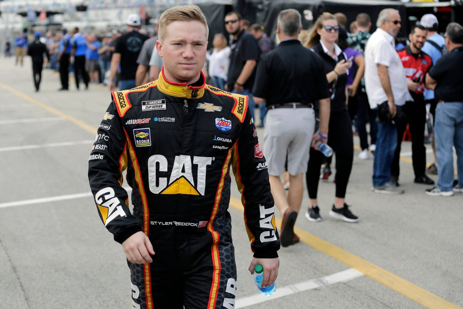 Tyler Reddick Walking In Overalls