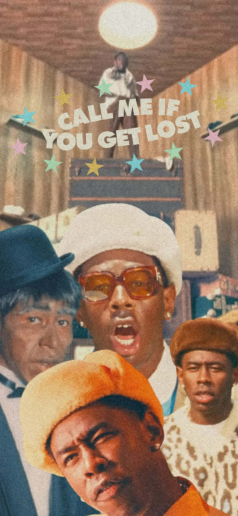 Tyler The Creator Displayed Behind A Desktop, With A Polaroid Photo And Headphones Background
