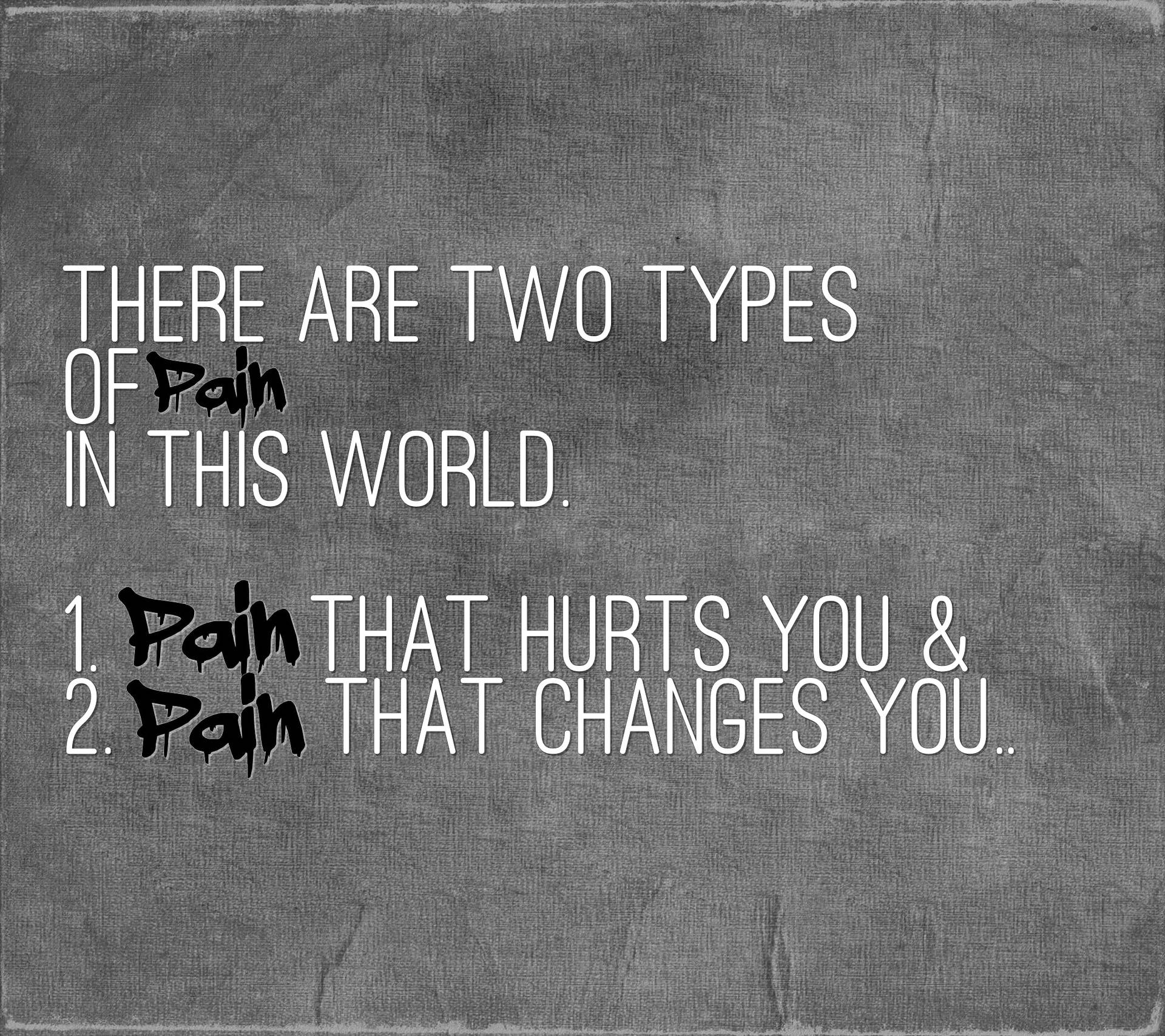 Types Of Pain Quote Background