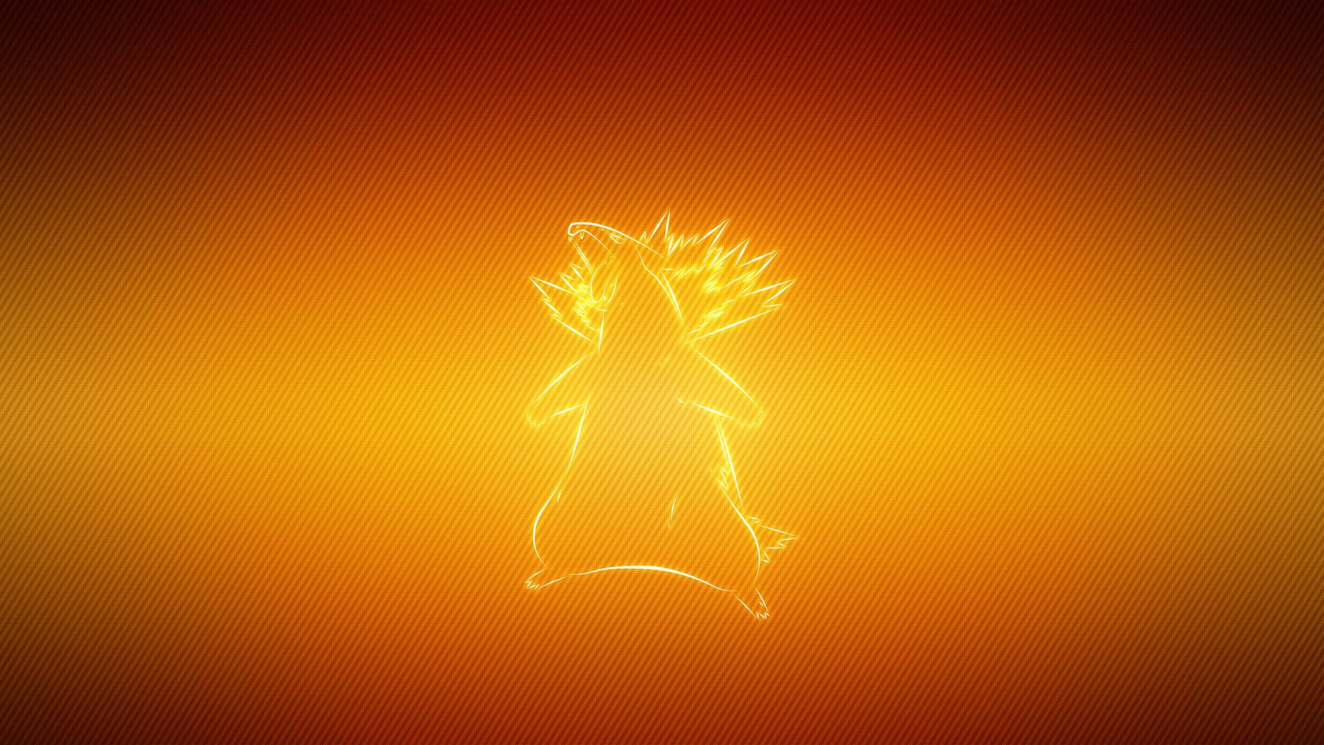 Typhlosion In Neon Light Background