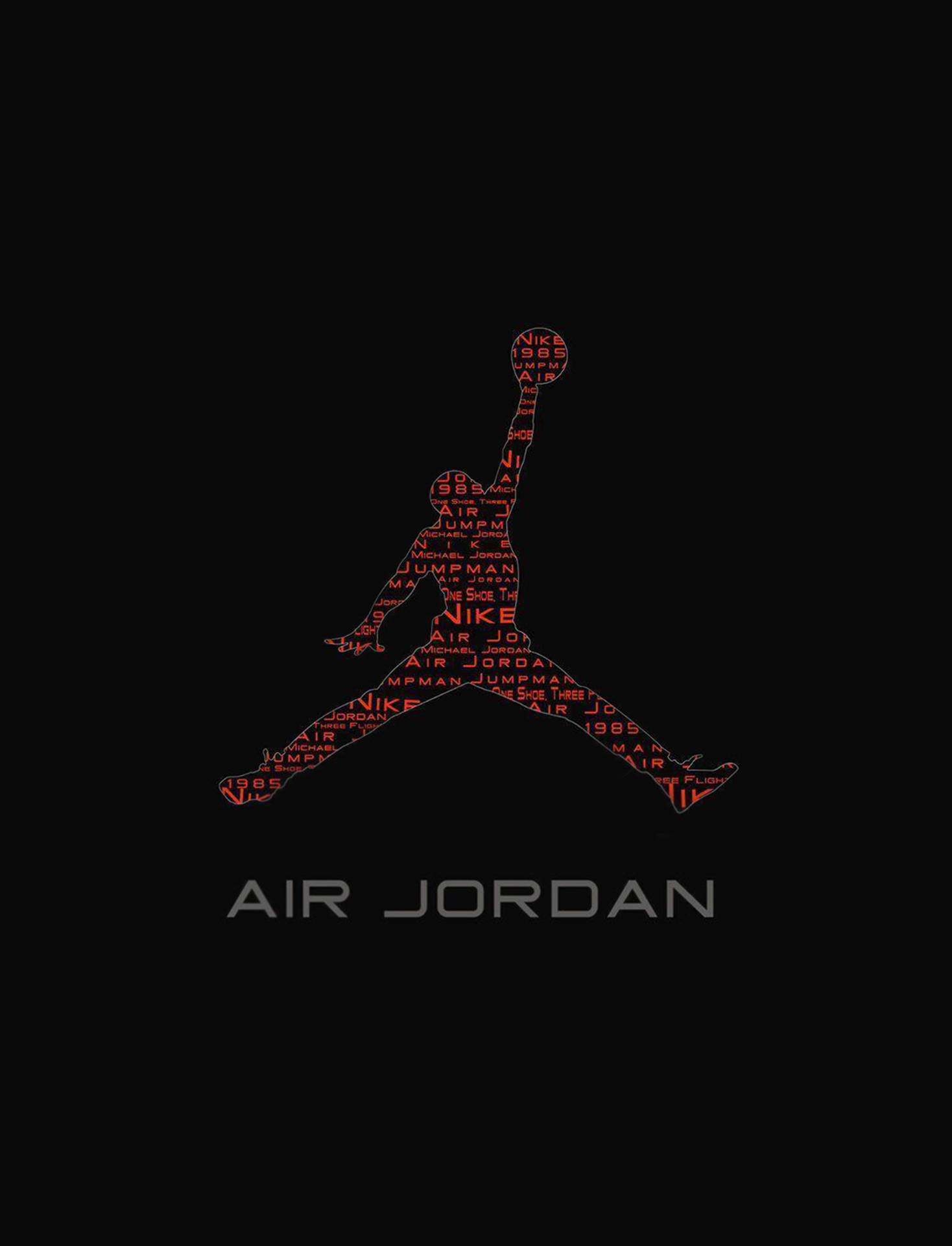 Typography Art Air Jordan Logo Background