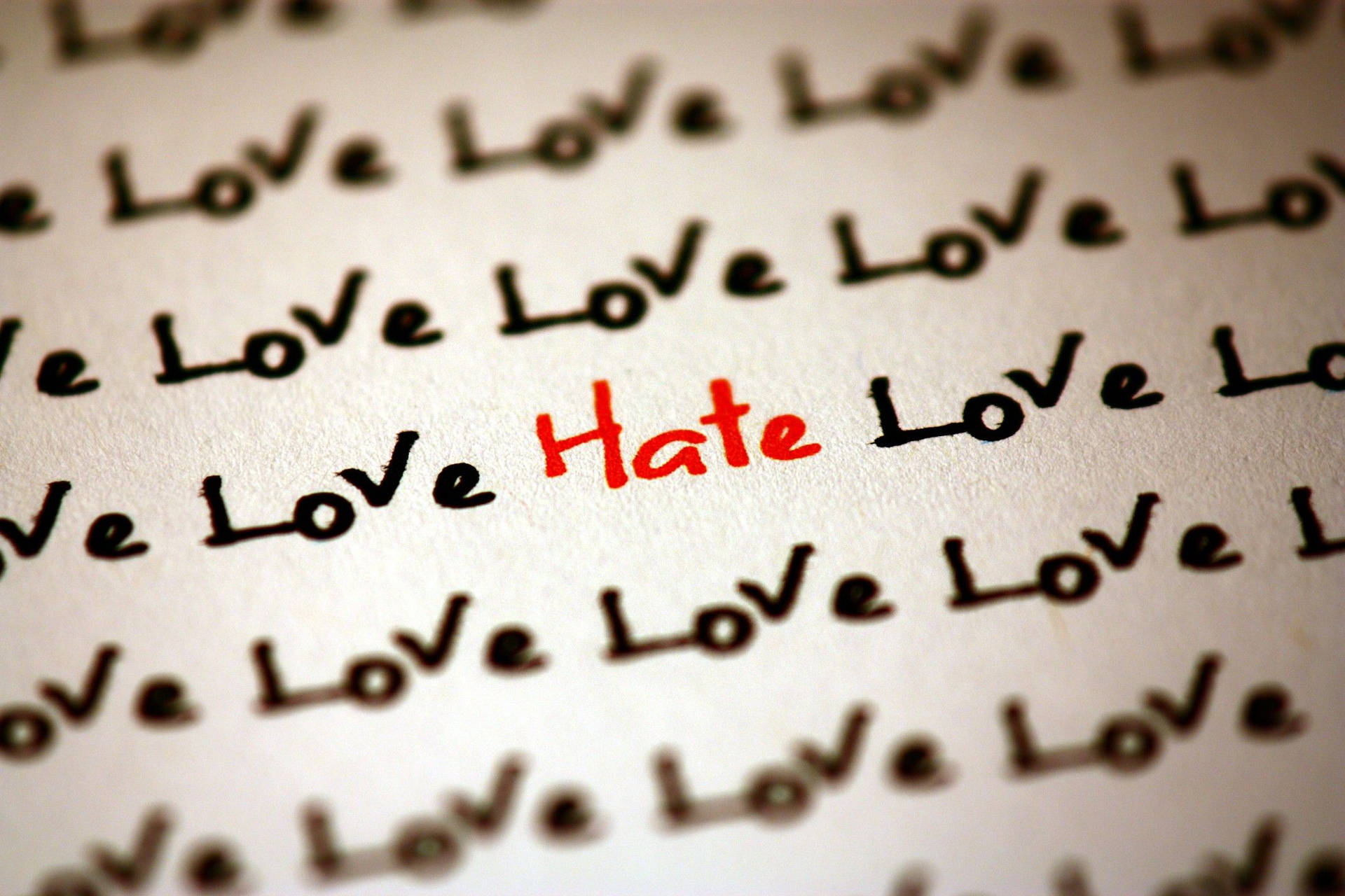 Typography Hate Love