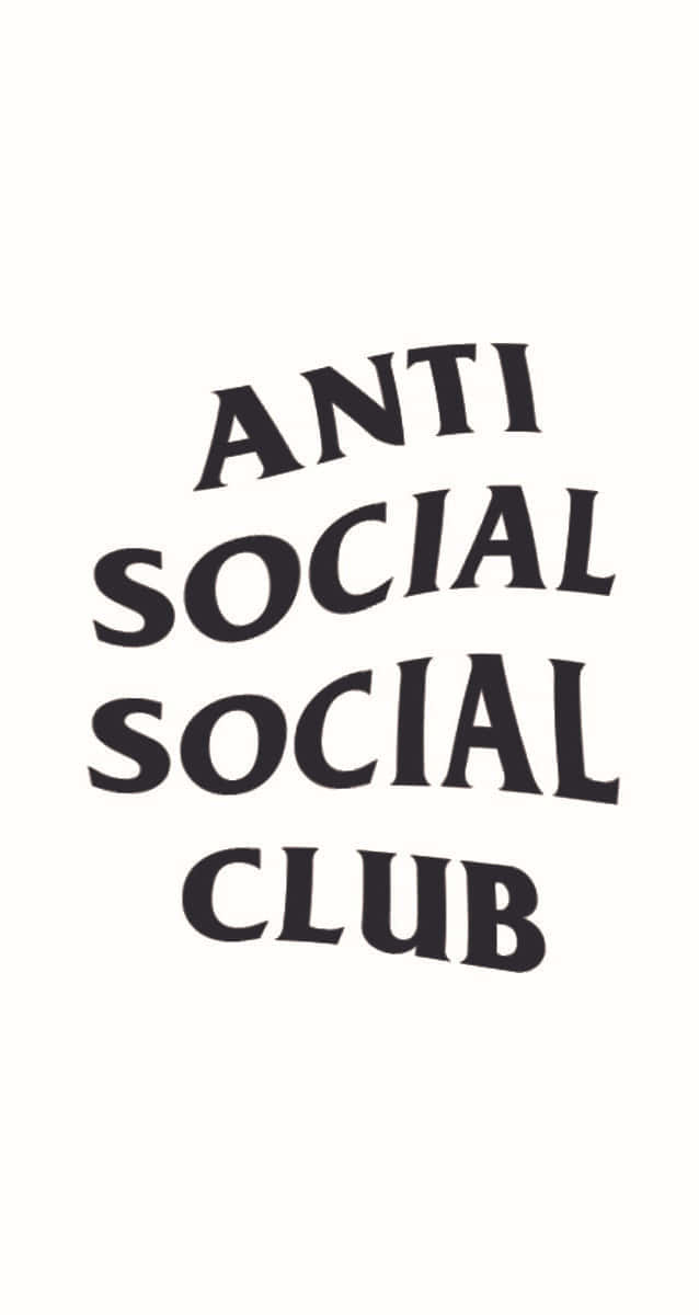 Typography Of Anti Social Club Iphone Background