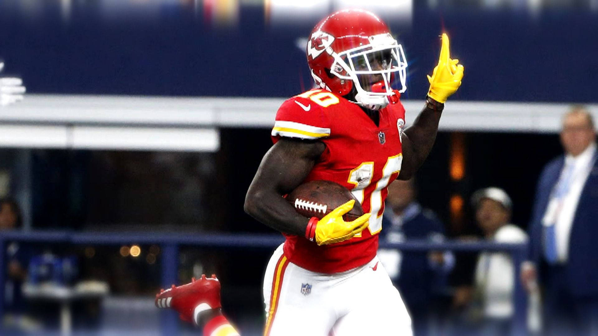 Tyreek Hill Hand Signal Number 1 Background
