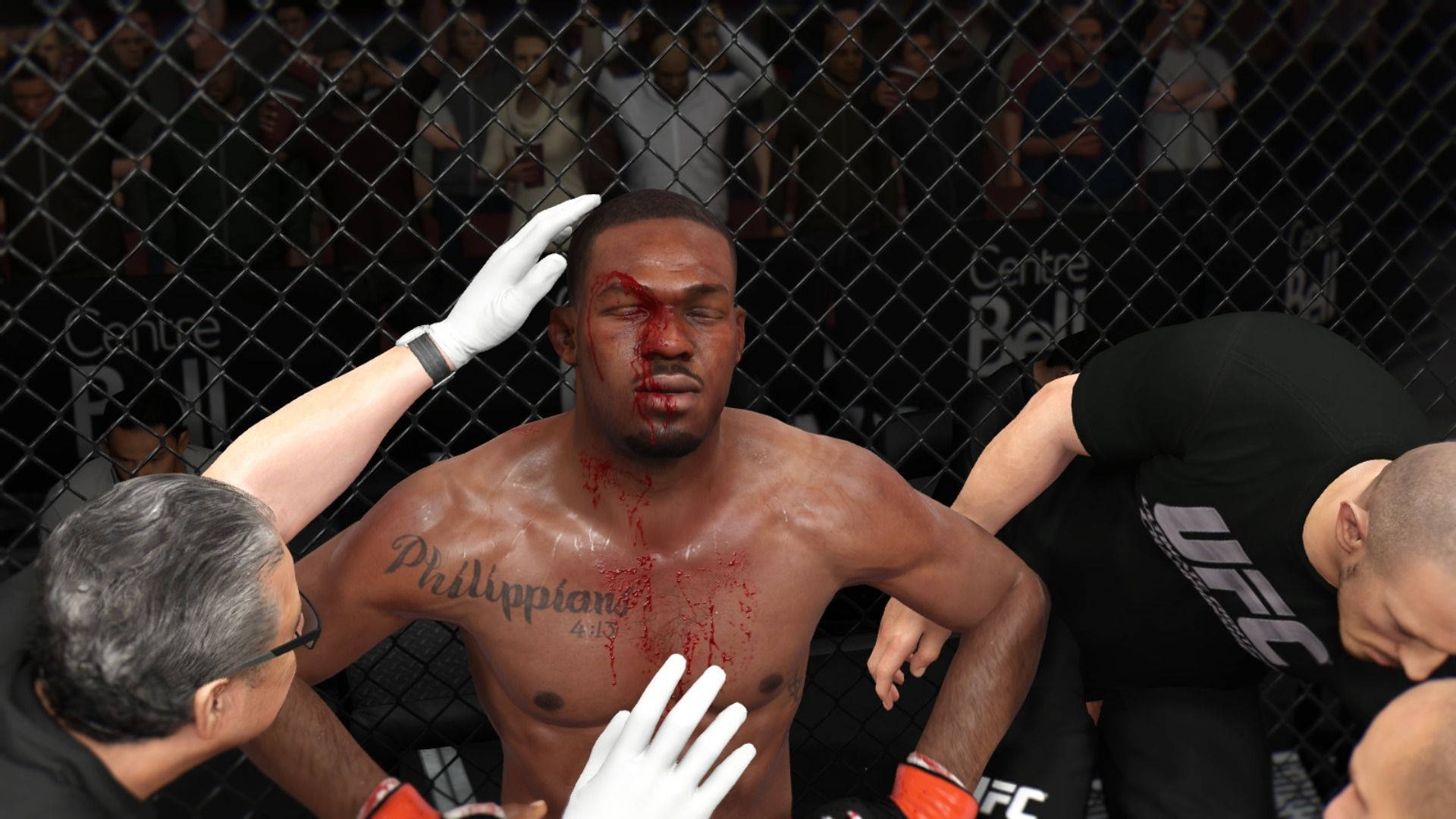 Tyron Woodley Bloodied Up Background