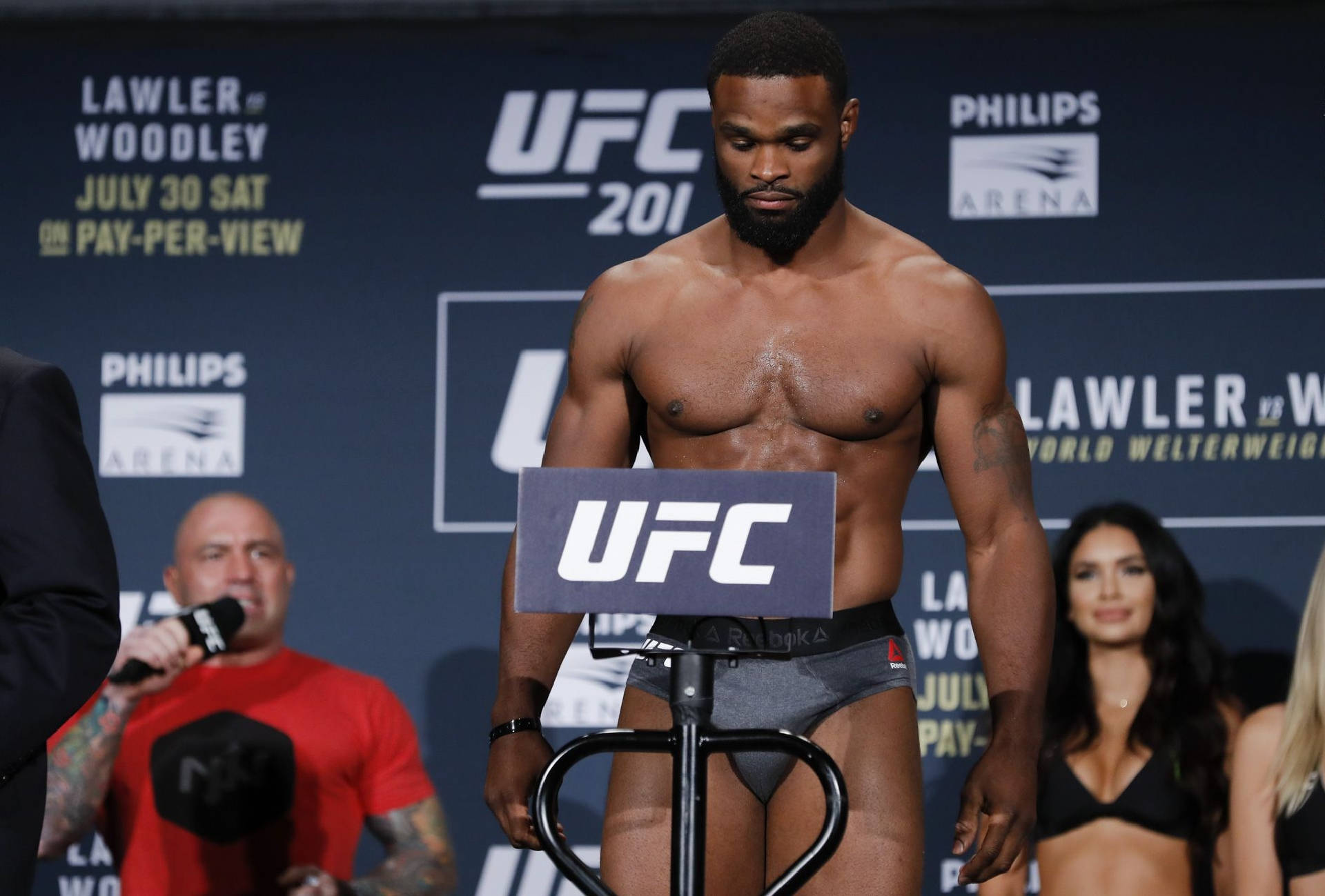 Tyron Woodley Weighing Scale Background