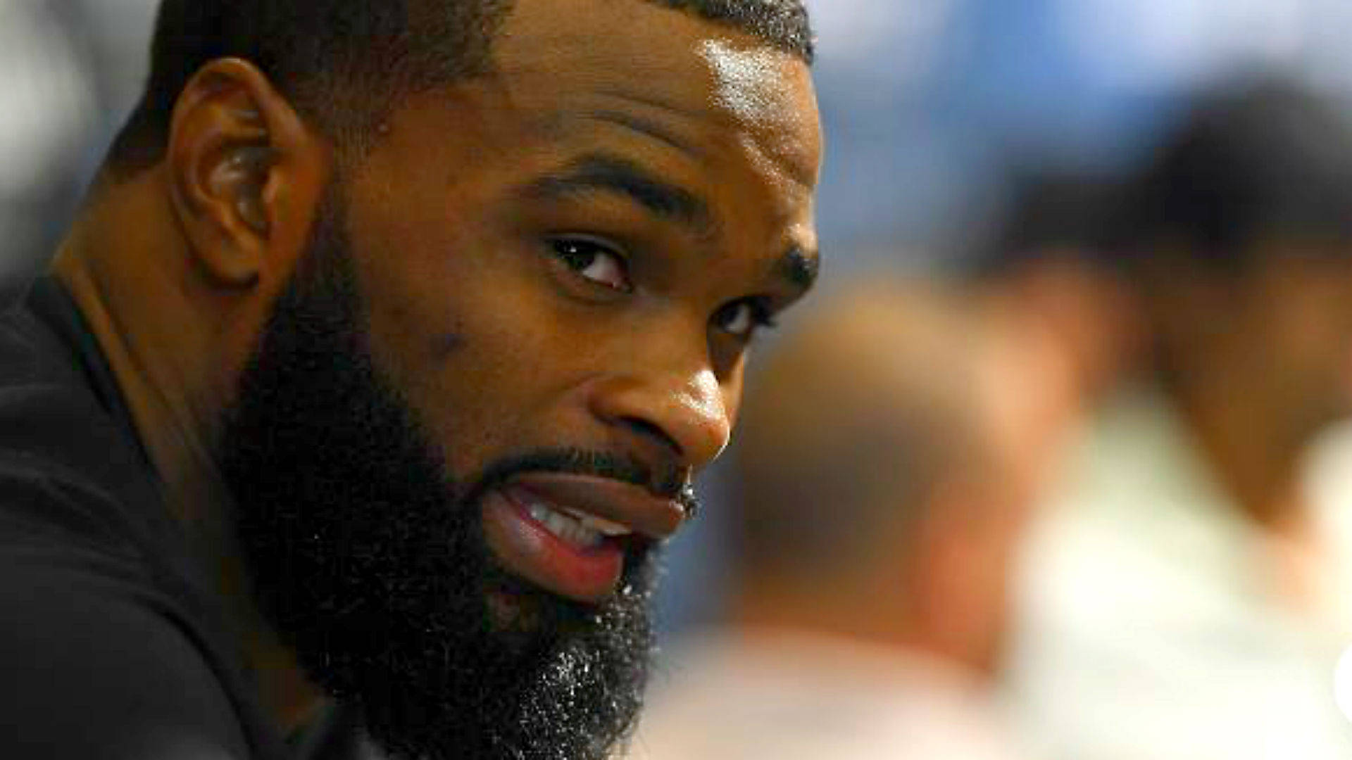 Tyron Woodley With Thick Beard Background