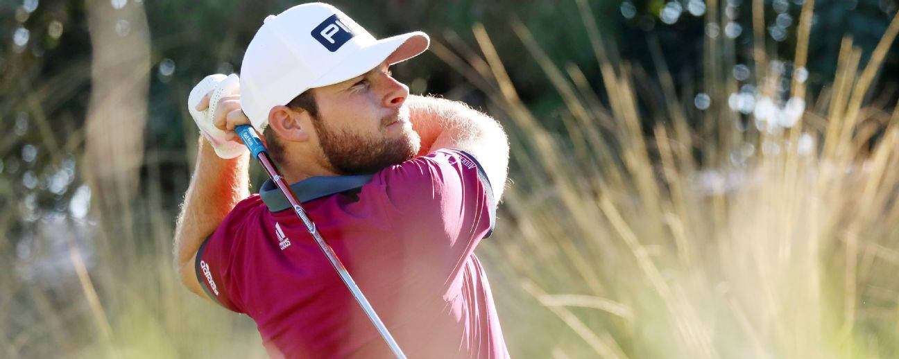 Tyrrell Hatton In Action During A Professional Golf Tournament