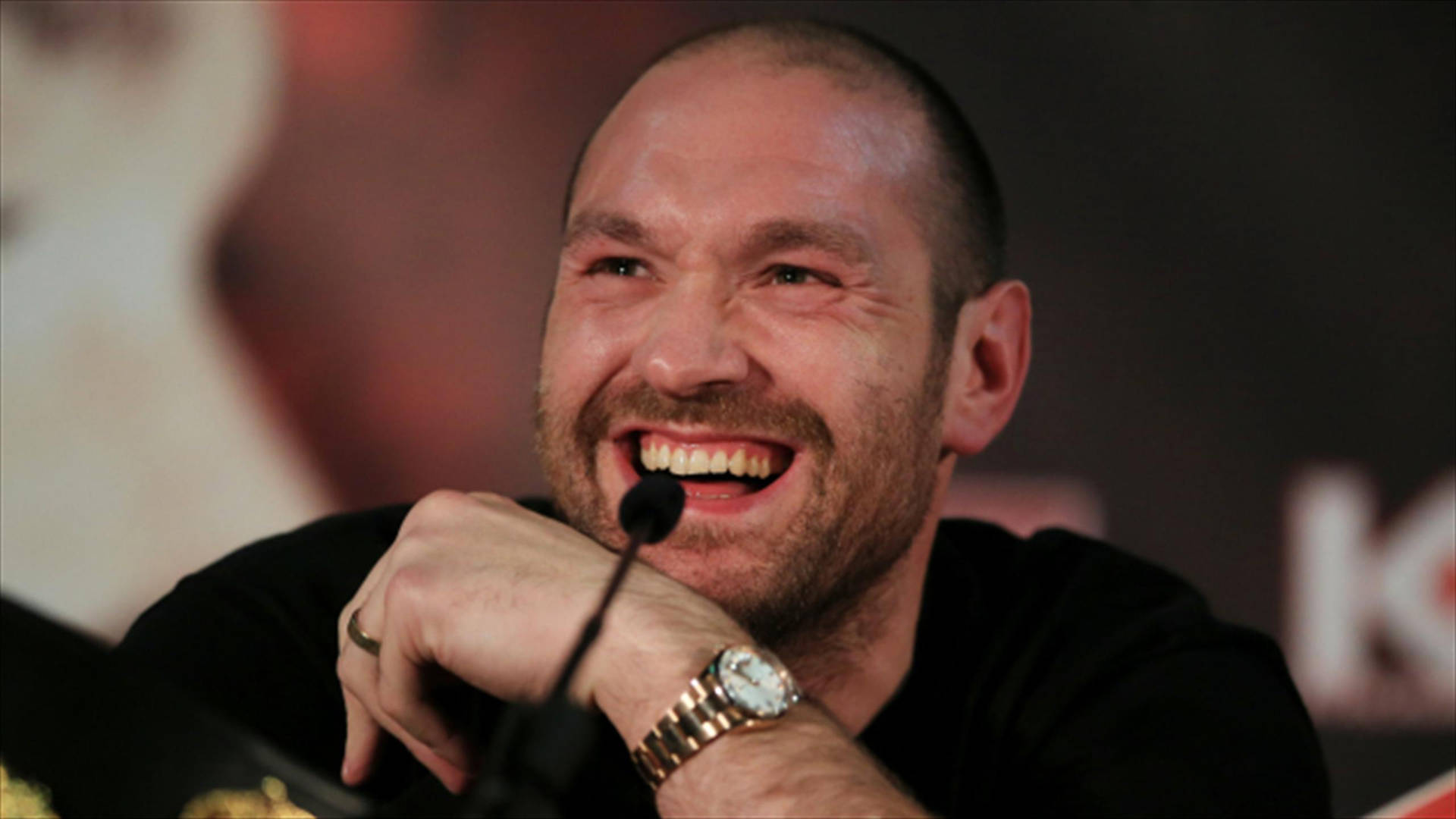 Tyson Fury Candidly Wearing Genuine Smile