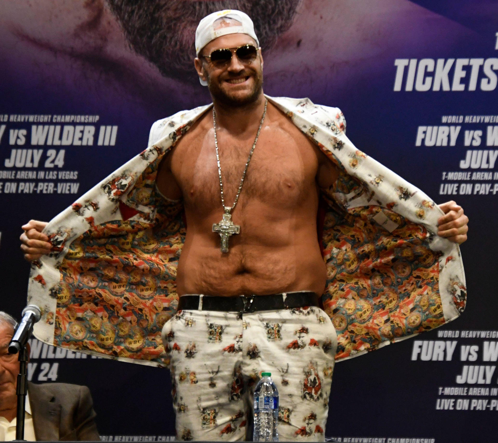 Tyson Fury Six-pack Abs Background